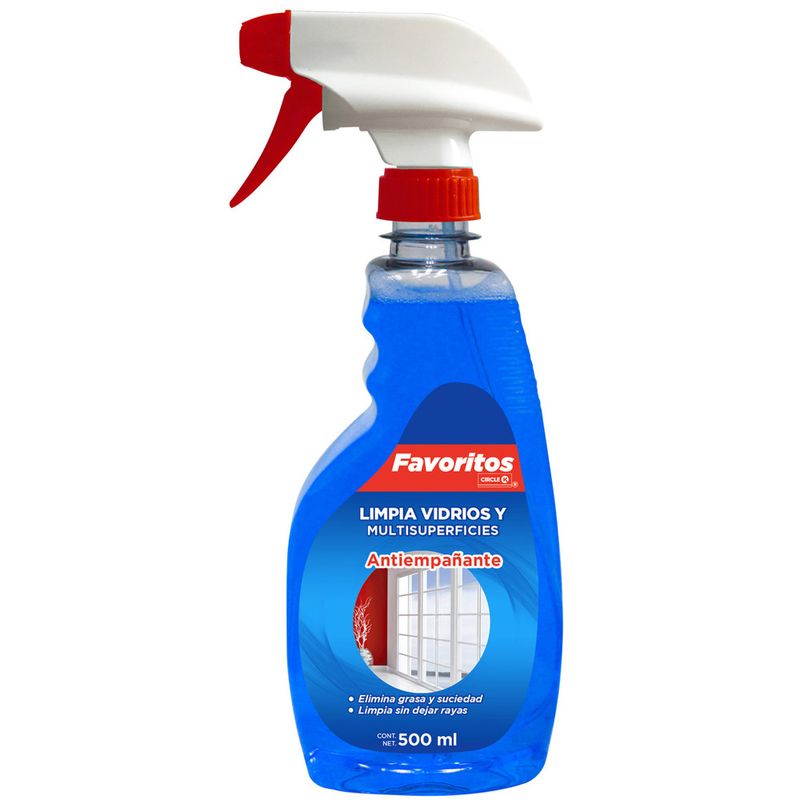 Limpia vidrios antiempañante en spray 500 ml.