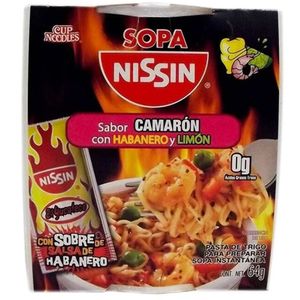 Sopa Camaron Habanero Y Limon Nissin 64.