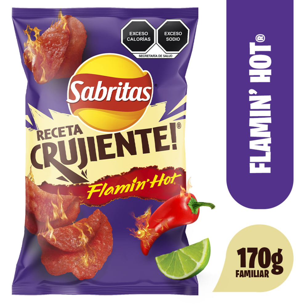 Sabritas Receta Crujiente Flamin Hot Familiar 170gr Cck 9226