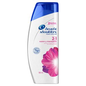 Shampoo H&S 2En1 Suave Y Manejable 180M
