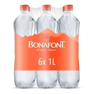 Agua Bonafont Natural Pack 6 Botellas 1lt C/U