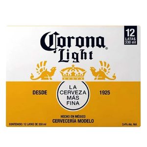 Cerveza Corona Light Lata 12 Pack 330 ml