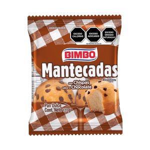 Mantecadas Bimbo con Chipas de Chocolate 4 pzas