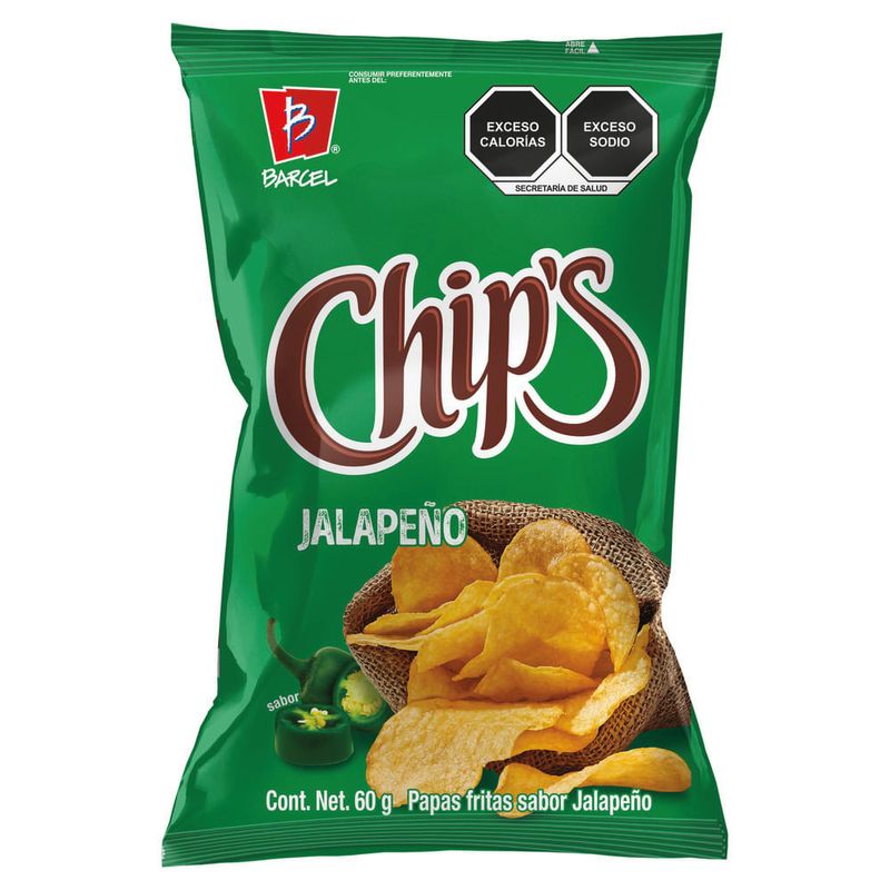 Chip's Jalapeño Barcel 60 gr.-1778602510589