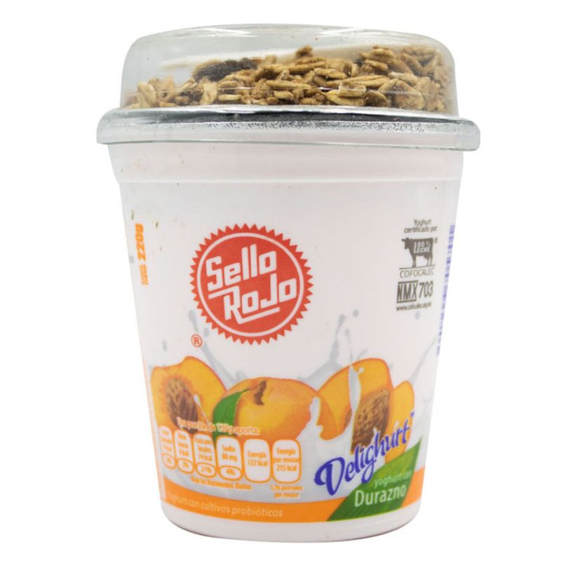 Yoghurt Durazno Con Cereal Delighurt 1P-1778603086753