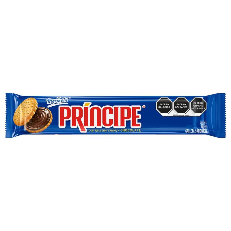 Galleta Marinela Príncipe Chocolate 105 gr.-1778603562737